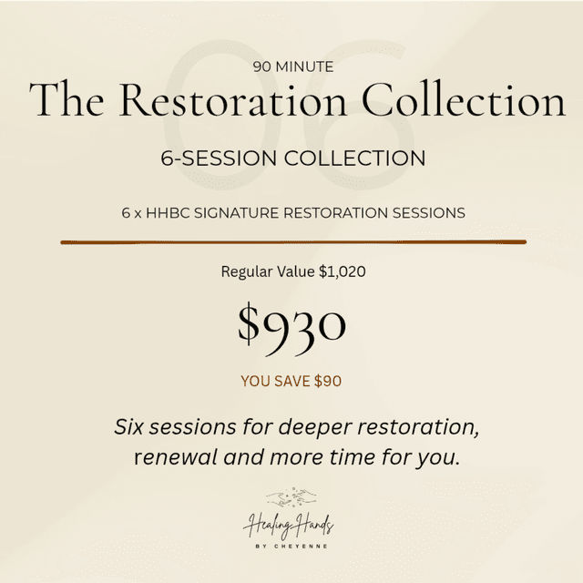 6 Session - Restoration Collection at Healing Hands By Cheyenne LLC in Cedar Rapids, IA
